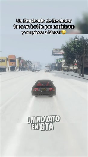 Tocan un BOTÓN por ACCIDENTE y comienza a NEVAR🥴🥶 #unnovatoengta #viralshort #gtaonline #humor