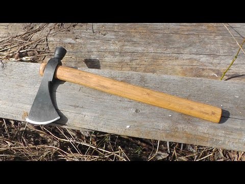 Томагавк Cold Steel - тесты, модификация, изготовление рукояти, Pipe hawk против топора Fiskars