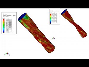 Dynamic Explicit: torsion of cylinder using #abaqus