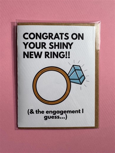 Engagement Ring Congratulations Greeting Card