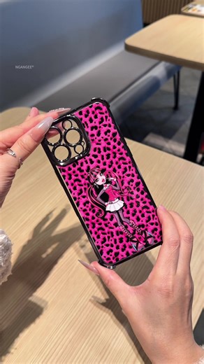 Monster High x hot pink leopard print = 2000s nostalgia hit 💖🐆 These cases are a total throwback to our goth girl era. #MonsterHigh #Y2KAesthetic #GothGirl #LeopardPrint #phonecase