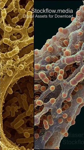 Biofilm | Bacteria | Microscopic - Vertical Stock Footage