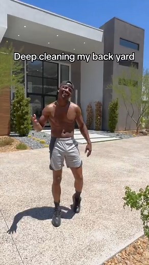 Today's Challenge: Deep Cleaning My Back Yard! #viral #cleaning #backyardcleaning #luxurylifestyle #homedecor #reels | The Beverly Halls