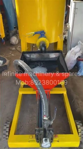 Electric cement grouting pump #contructionwork