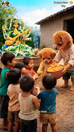 This puppy and his sister have no cash to celebrate, the rich man made them sad #ai #cute #animal