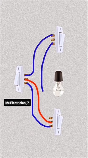 3 Light Circuit Connection Diagram..💡⚡#electricalindia#electrical#wiring#wiringdiagram#shorts#viral