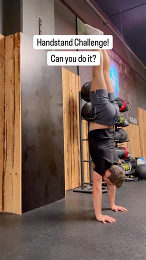 Handstand Challenge! Can you do it? 💪🏼 #handstand #calisthenics #yoga #headstand #balance #gym