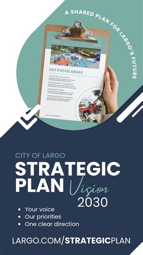 Help shape the City of Largo's future with Vision 2030. Take a short, interactive activity to share your top priorities. Your input will help guide city projects and investments for the near future. Visit Largo.com/StrategicPlan. Survey closes October 31. | City of Largo, Florida USA | Facebook