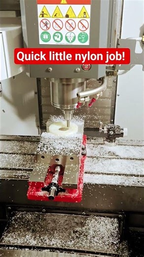 quick little nylon job on the haas mini mill!!! #cnc #haas #cncmachine