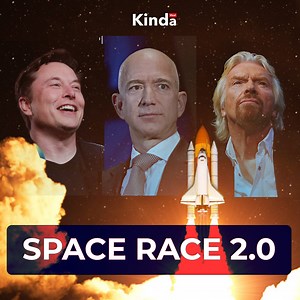 Space Race 2.0 💫 SpaceX vs Blue Origin vs Virgin Galactic . . . #Spacerace #elonmusk #SpaceX #virgingalactic #jeffbezos #Kindaviral | KindaViral