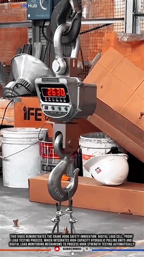 Crane Hook Safety Innovation: Digital Load Cell, Proof Load Testing Process #tech