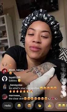 Keyshia Cole singing on IG Live 1-30-21