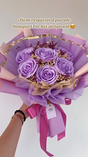Purple Rose Bouquet Tutorial for a Memorable Proposal