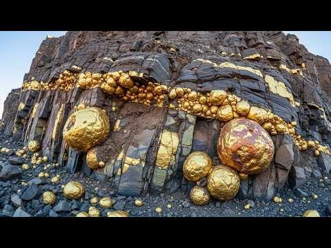 Unbelievable Discovery! Digging Up Raw Gold Nuggets in the Wild