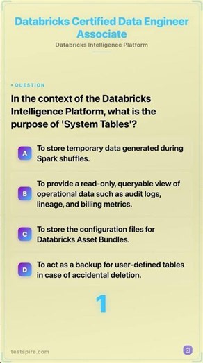 Databricks Certified Data Engineer Associate: In the context of the Databricks Intelligence Platform