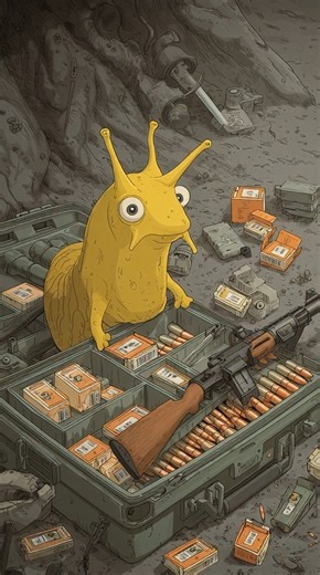 1.9K views · 21 reactions | I was playing around with Meta AI. Asked it to create a Seattle slug reloading magazines with piles of ammo around it. This is what I got! I'm not sure why it's throwing ammo off screen. Too funny! Everyone have a good weekend. | TaylorFreelance | Facebook