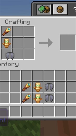 crafting totem shield moment #minecraft​​ #shorts​​ #youtube