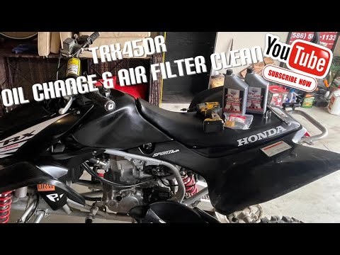 2005 Trx450r Oil Change & Air filter cleaning: How to/ Step by step Guide
