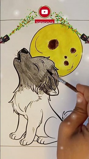 "How to Color a Wolf – Fun Coloring Page for Kids"🐺🐕‍🦺🖌️🎨🌈