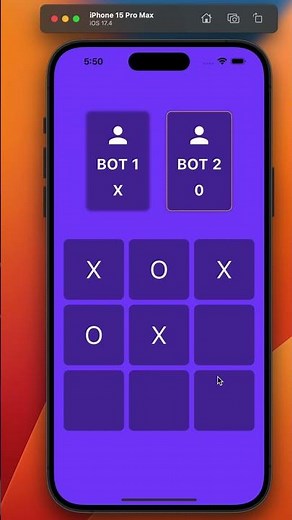 Flutter Tic Tac Toe Game #flutter #shorts