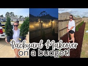 Backyard Makeover on a Budget | Adding Trees & String Lights for a Cozy Outdoor Space