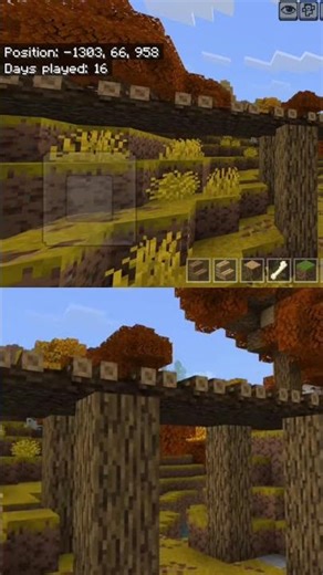 Minecraft Dog Sits & Walks in Autumn Forest #shorts
