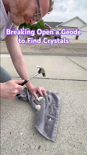 Breaking Open A Geode to Find Quartz Crystals #geology