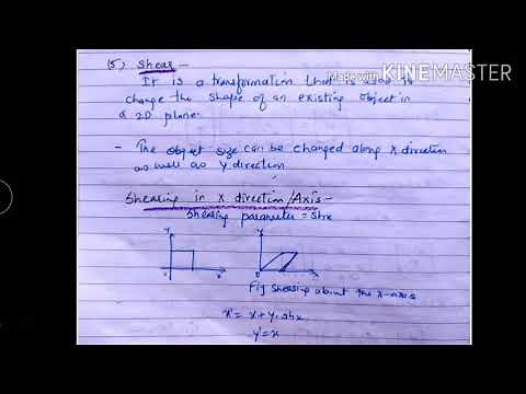 2D Transformation -Shearing - lecture 27/computer graphics