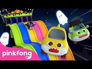 Baby Shark 🎃Halloween Slide | Knock Knock Trick or Treat | Halloween Costume | Pinkfong Colors