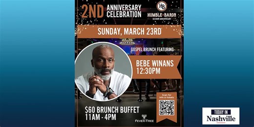 BeBe Winans' Local Debut at Humble Baron March 23
