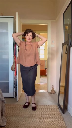 Me and Miss Moore on Instagram: "This is my kind of outfit. Soft structure. Real comfort. Pieces that earn their keep. Bias-cut black linen skirt + A-Line Pleat Button Top. Easy. Flattering. No overthinking required. The A-Line Pleat Button Top PDF sewing pattern is beginner-friendly, size-inclusive (XXS–6XL) and designed to hang from the shoulders with generous bust ease for everyday wear. Pair it with a bias-cut linen skirt and you’ve got a timeless handmade outfit that works for real life — w