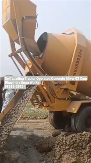 Self Loading Tractor Operated Concrete Mixer 03 Cum
