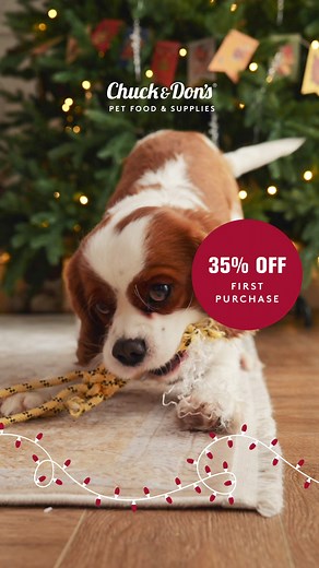 Bring on the cuddles with 35% off toys, beds and more holiday finds. 笠 泥 Shop online or at your local pet store. Valid for new customers. | Chuck & Don's Pet Food & Supplies | Facebook