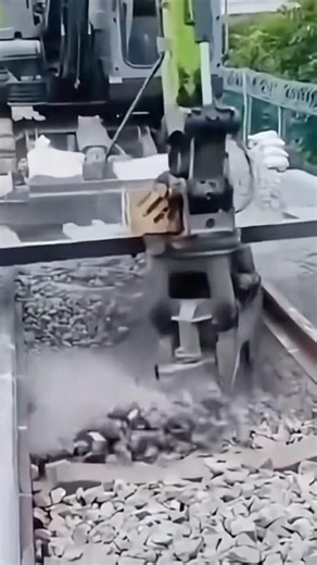 Efficient Railway Construction Process Using Powerful Heavy Equipment