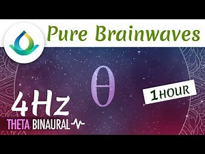 4 Hz Binaural Beats Theta Waves (Pure) | Deep Meditation ◑ 1hr ❁ Gaia Meditation