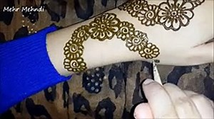 Flower Mehndi design Step by Step Tutorial
