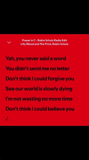 #lyric #spotify #prayerinc #robinschulz #song