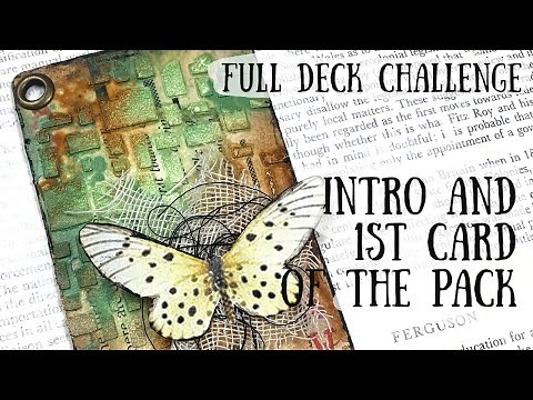 Full Deck Challenge | Altered playing cards | Intro and card #1