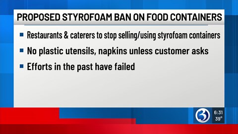 Connecticut lawmakers propose ban on styrofoam takeout containers