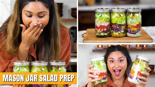 These 3 easy mason jar salads helped me lose 135 pounds! Keto & low carb meal prep