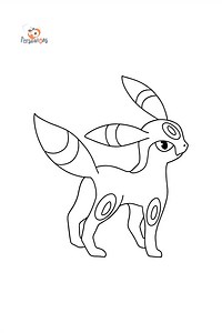 Coloring page Pokemon Go Umbreon ♥ Online and Print for Free!