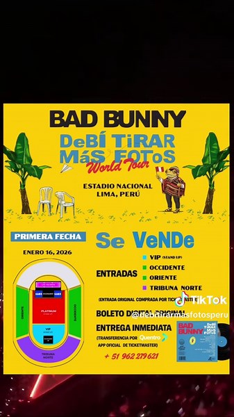 Venta de Entradas para Bad Bunny DTMF 2026 en Lima