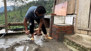 Build a washing chamber with red bricks and jellyfish bricks | Family Farm Life | Family Farm Life