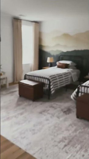 Guest Room Makeover: Installing a Mountain Mural Wallpaper #everwallpaper