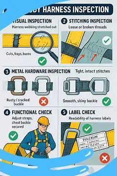Full Body Harness Inspection #FullBodyHarness #safetyfirst #drillinghse #hse