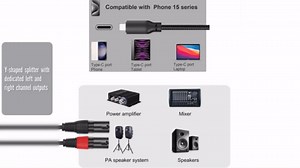 USB C to Dual XLR Audio Cable, Type C to XLR Male Output Stereo Cord, Male XLR to USB C Converter Adapter for Amplifier, Speaker, Mixer Console (USB C to Dual XLR Male, 1M/3FT)