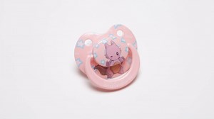 Cute Silicone Adult Pacifiers Pink: Big Shield Binky for Anxiety - Large Size Butterfly Shaped Paci with Handle Dragon Printed