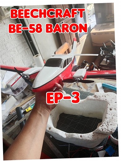 1.2M views · 8.5K reactions | Beechcraft be-58 baron wing80cm. #rc #เครื่องบินบังคับ download plan https://drive.google.com/file/d/1bZn5uomELUraqb89w6l9Jy4OYC3pU-9K/view?usp=drivesdk | Camin Punyosri | Facebook