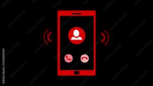 Smartphone Incoming Call Animated, Simple Ringing Telephone Animation
