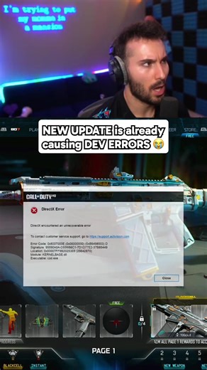 Camy hopped on Warzone for the new update and instantly got a dev error 😭 @camyslays #camy #camyslays #blackops7 #havenshollow #rebirthisland